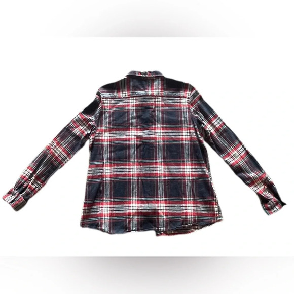 Natural Reflections Plaid Long Sleeve Button Down Flannel Shirt Women’s Large - Picture 4 of 11
